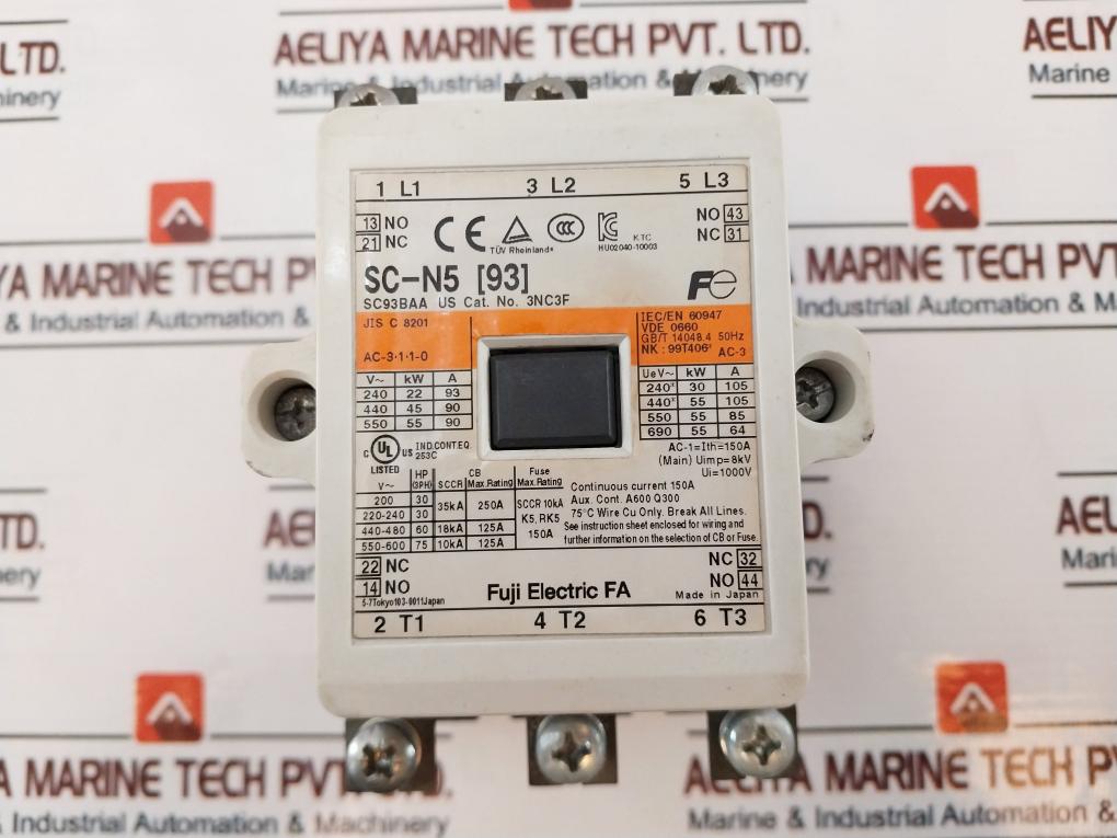 Fuji Electric Sc-n5(93) Magnetic Contactor 3Nc3F