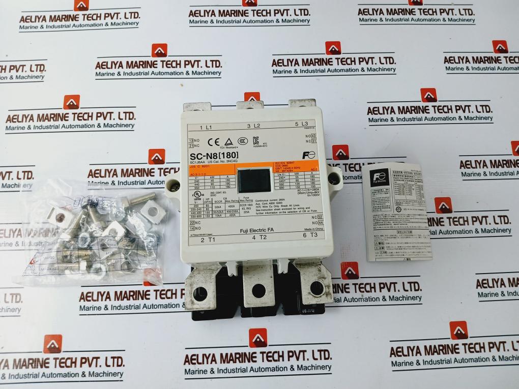 Fuji Electric Sc-n8 [180], Sc1Jbaa Magnetic Contactor 260A 380-450V 50-60Hz