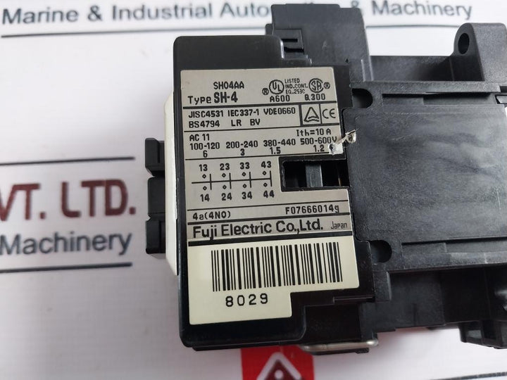 Fuji Electric SH-4 Auxiliary Contactor 200V 50Hz 200-220V 60Hz