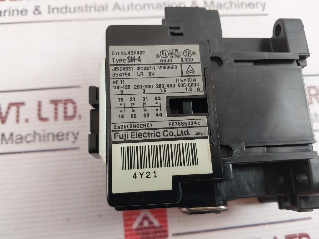 Fuji Electric Sh-4 Auxiliary Contactor 4Sh422