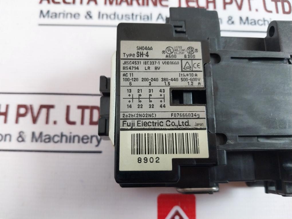Fuji Electric SH-4 Auxiliary Contactor SH04AA 380-400V 50Hz 400-440V 60Hz