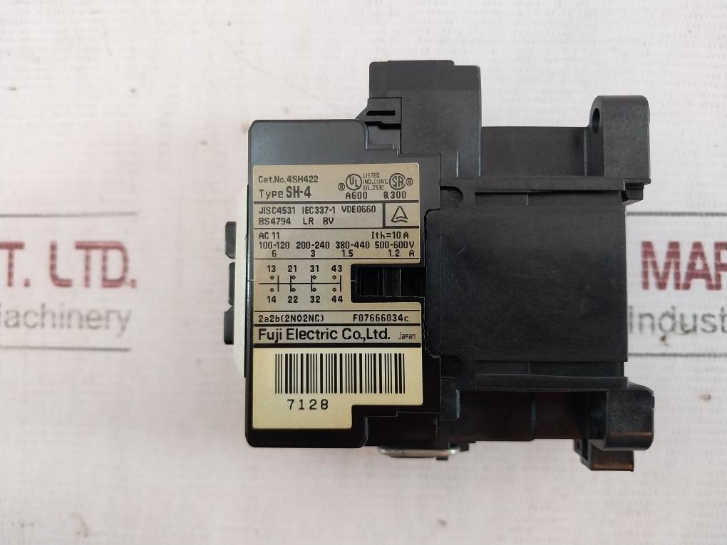 Fuji Electric Sh-4 Contactor Relay A600 Q300 Vde0660 Bs4794 F07666034C 7128
