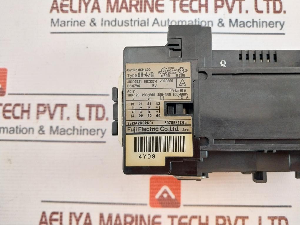 Fuji Electric Sh-4/G Contactor Auxiliary Relay 4Gh422