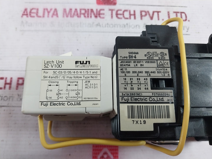 Fuji Electric Sh-4/V Auxiliary Relay Latch Unit Assy 100-110V 60Hz Vde0660