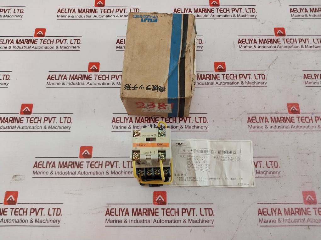 Fuji Electric Sh-4/V Contact Auxiliary Relay A600 Q300 Ac Dc 100-110V Iec 337-1