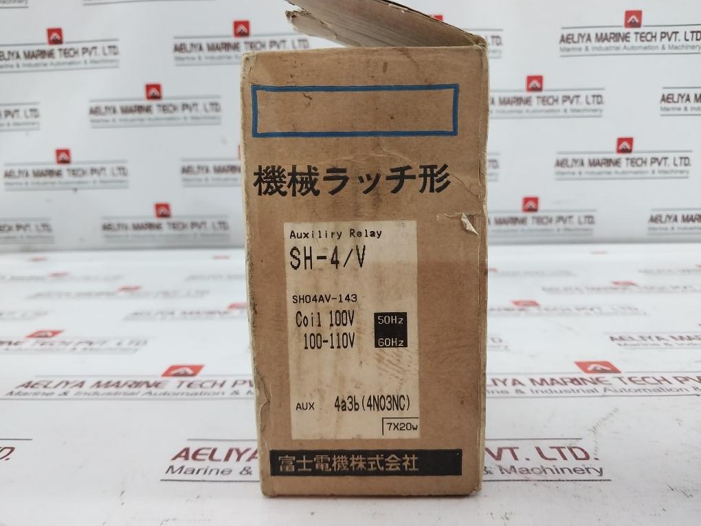 Fuji Electric Sh-4/V Contactor Auxiliary Relay 100-110V Coil 4No3Nc