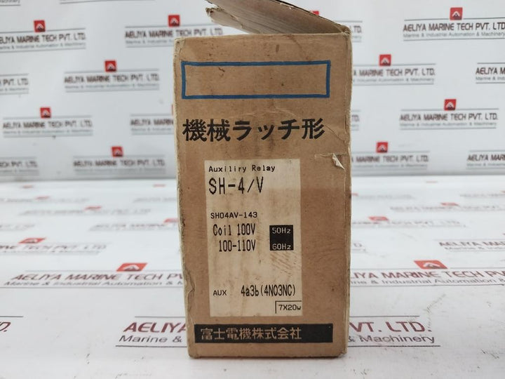 Fuji Electric Sh-4/V Contactor Auxiliary Relay 100-110V Coil 4No3Nc