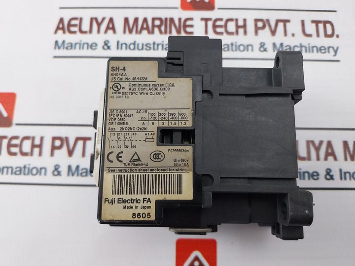 Fuji Electric Sh04Aa Contactor 100-110V 50Hz 4Sh422