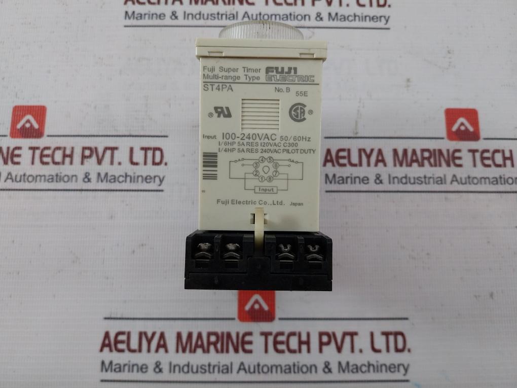 Fuji Electric St4Pa Multi Range Super Timer With Socket Tp48X 0-10 Min 5A
