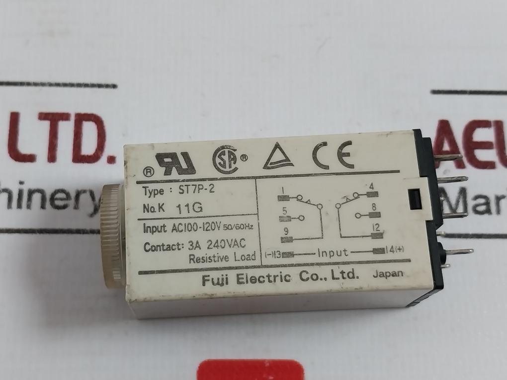 Fuji Electric St7P-2 Timer Relay 3A 240Vac 0-30 Min