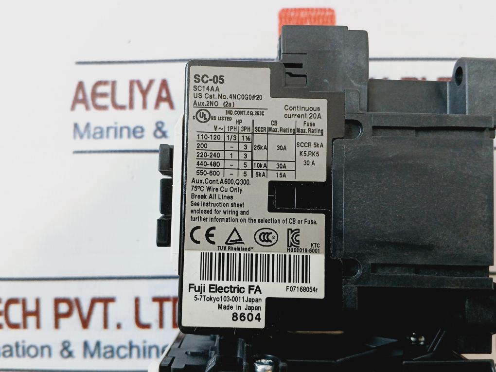 Fuji Electric Sw-05 [13] Magnetic Switch With Tr-0N/Tr-on Thermal Overload Relay