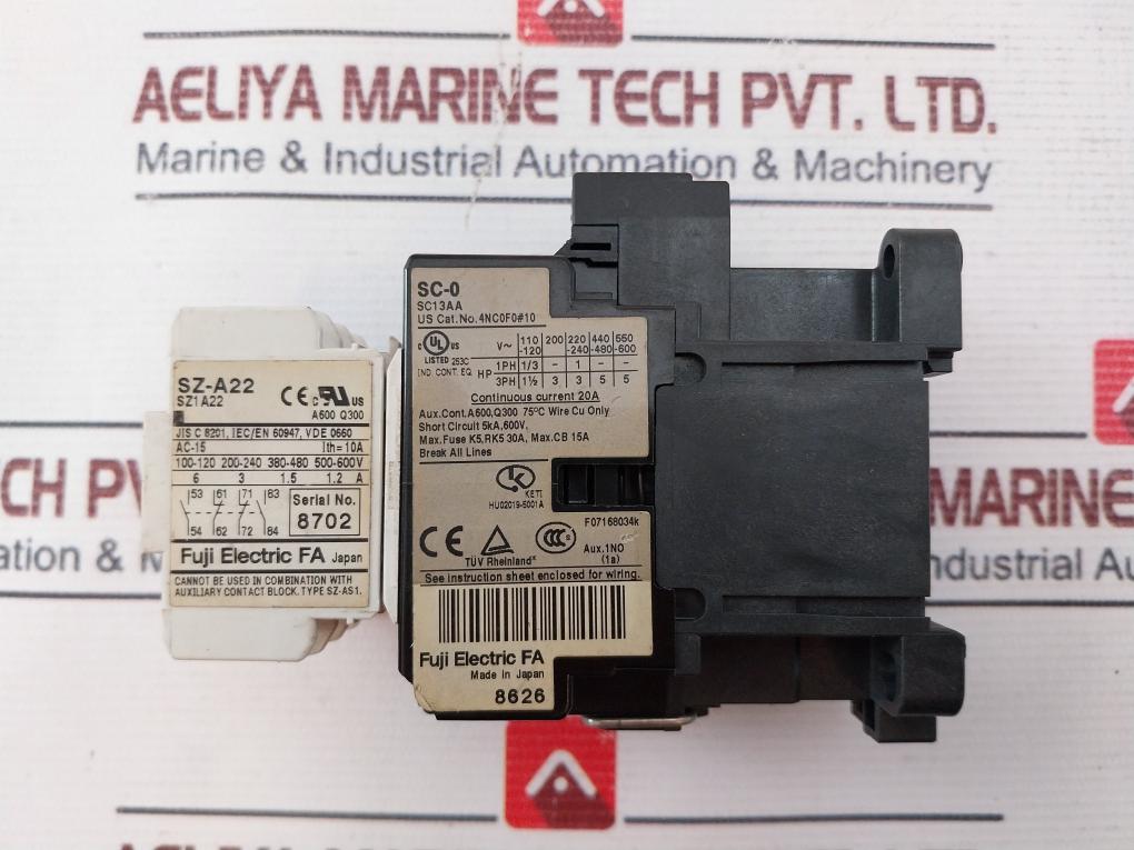 Fuji Electric Sz-a22 Ac Contactor Hu02019-5001A
