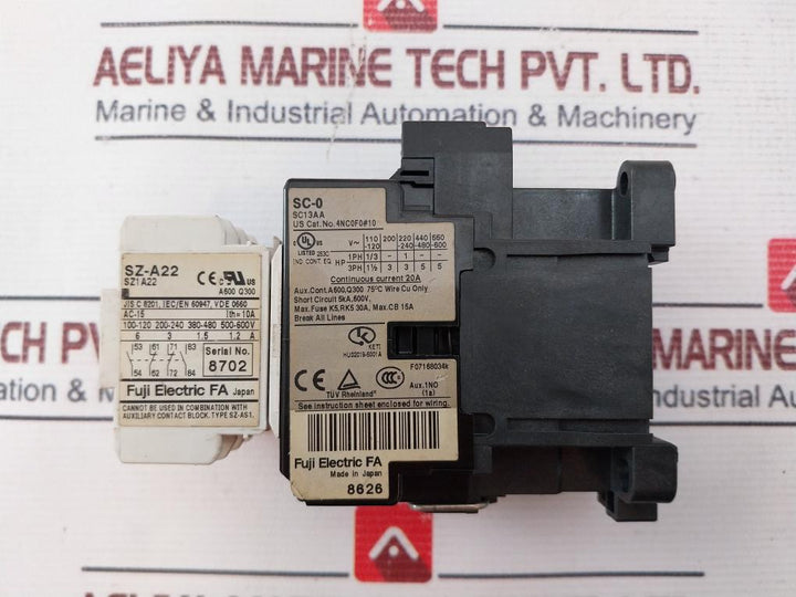 Fuji Electric Sz-a22 Ac Contactor Hu02019-5001A