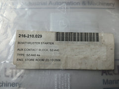 Fuji Electric Sz-a40 Auxiliary Contact Block 27-2, 4A 10A, Jis C 4531