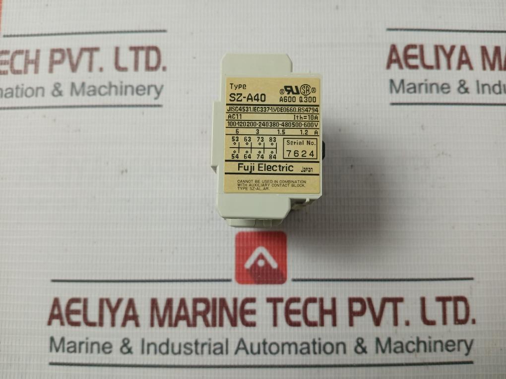 Fuji Electric Sz-a40 Auxiliary Contact Block 27-2, 4A 10A, Jis C 4531