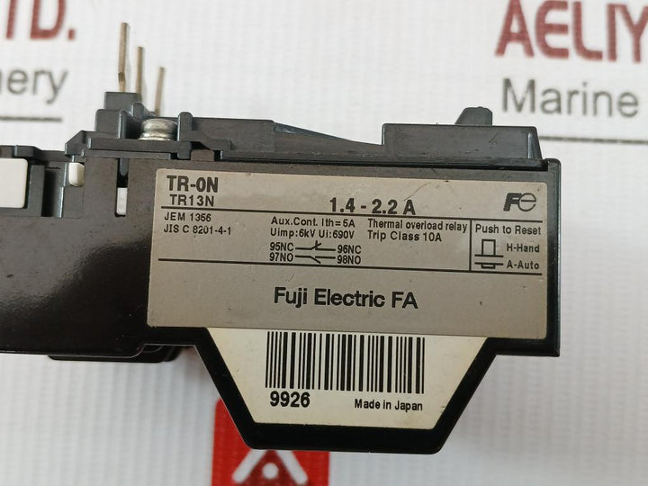 Fuji Electric Thermal Overload Relay 690V/5A Tr-0N