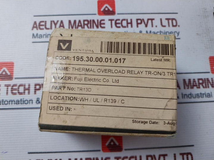 Fuji Electric Tr-0N/3 Thermal Overload Relay Tr13D
