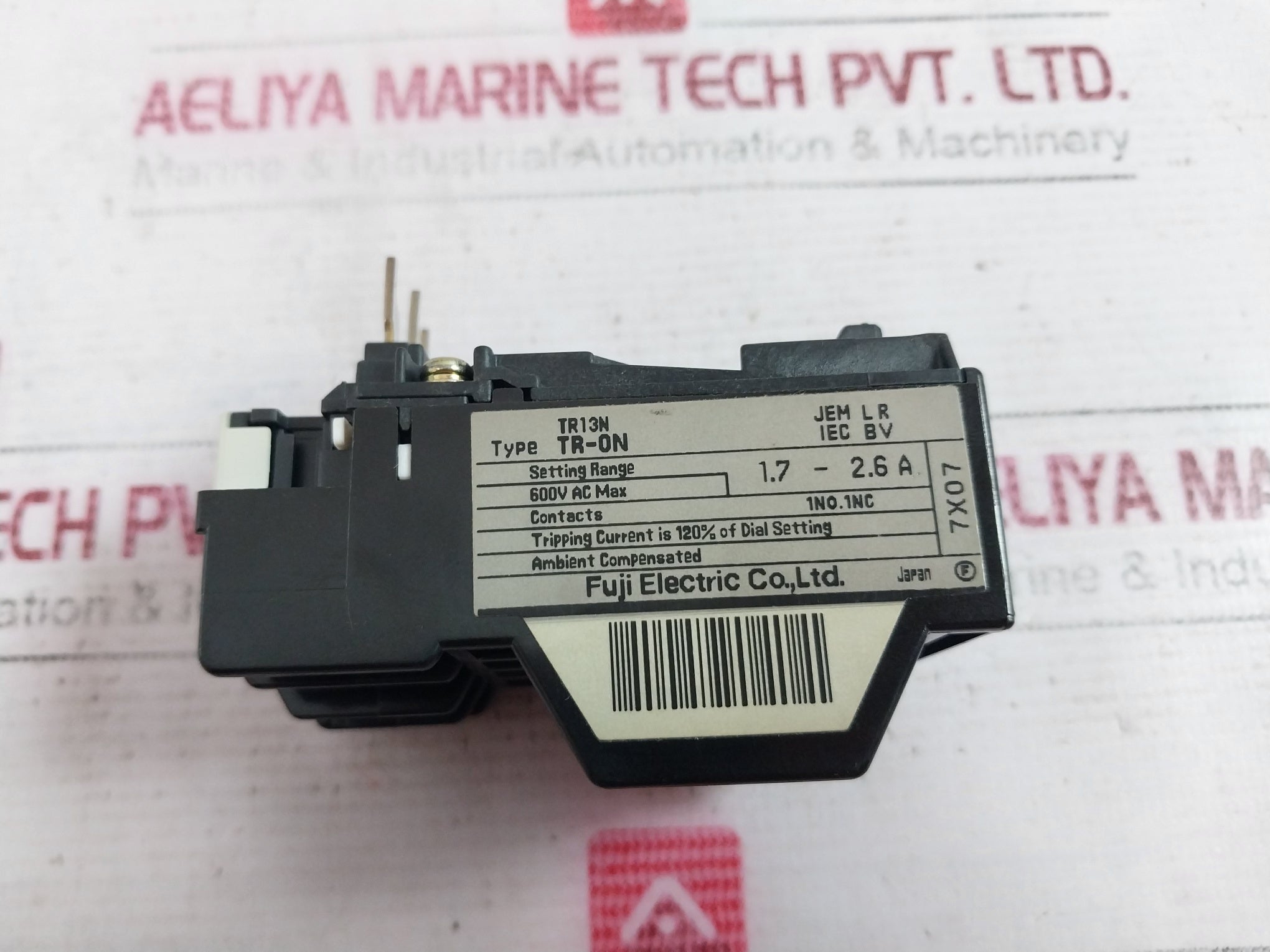 Fuji Electric Tr-0N Thermal Overload Relay 600V Ac Max 7X07 Tr13N