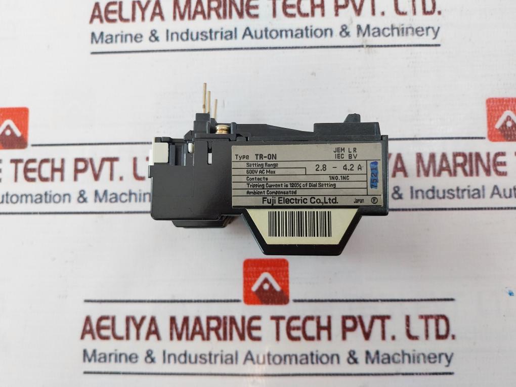 Fuji Electric Tr-0N/Tr-on Thermal Overload Relay 2.8-4.2 A 600V
