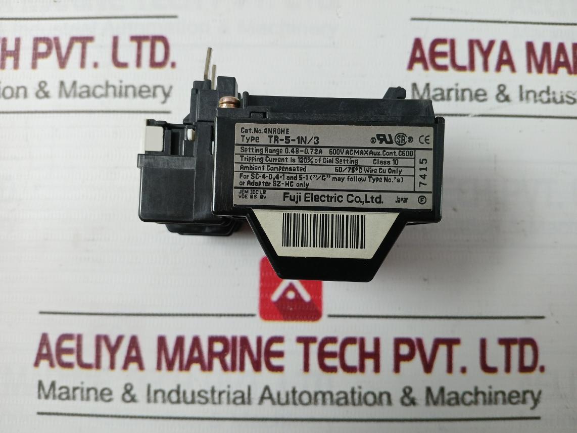 Fuji Electric Tr-5-1N/3 Thermal Overload Relay Class 10 60/75˚C
