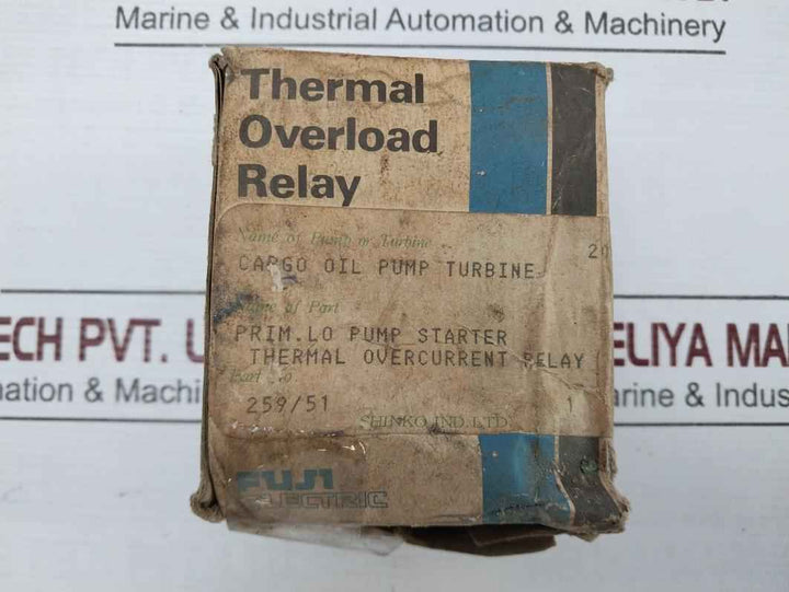 Fuji Electric Tr-5-1N/3 Thermal Overload Relay Tr20D Tr20Dw-m 600Vac