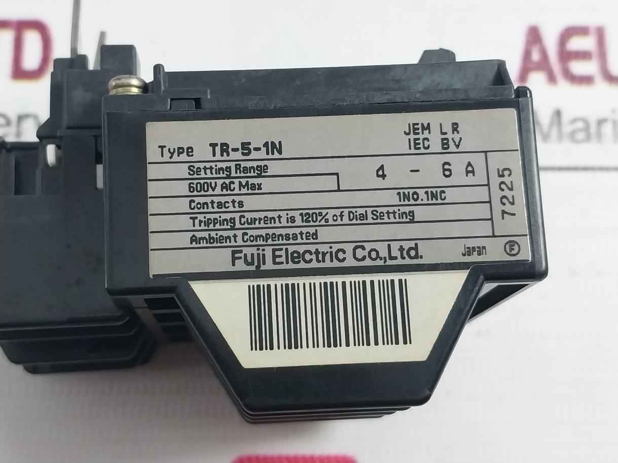 Fuji Electric Tr-5-1N Thermal Overload Relay 4-6 A
