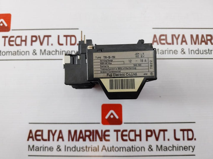 Fuji Electric Tr-5-1N Thermal Overload Relay 600V Ac Max 12-18 A Rc