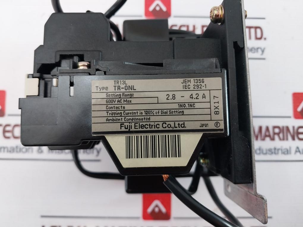 Fuji Electric Tr13Lh-r Thermal Overload Relay Tr-0Nl 2.8-4.2A