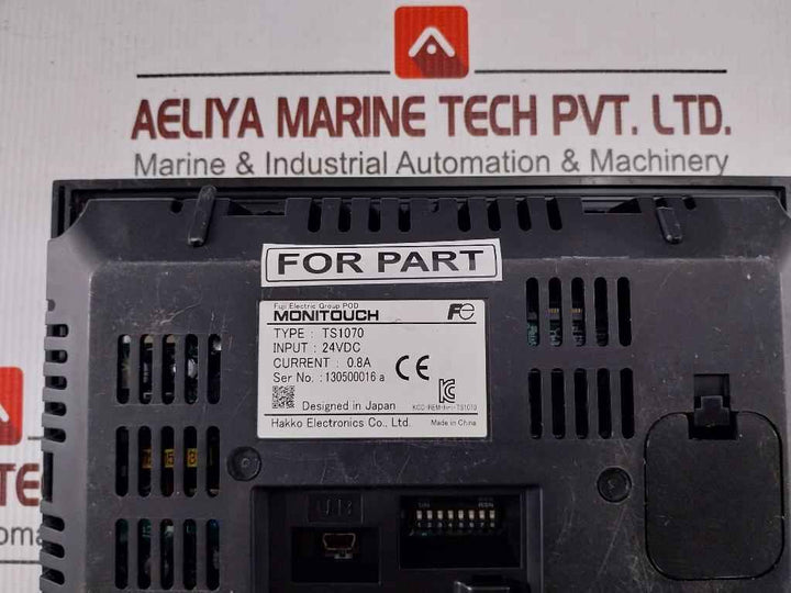 Fuji Electric Ts1070 Hmi Display 24vdc 0.8a(Not Working)