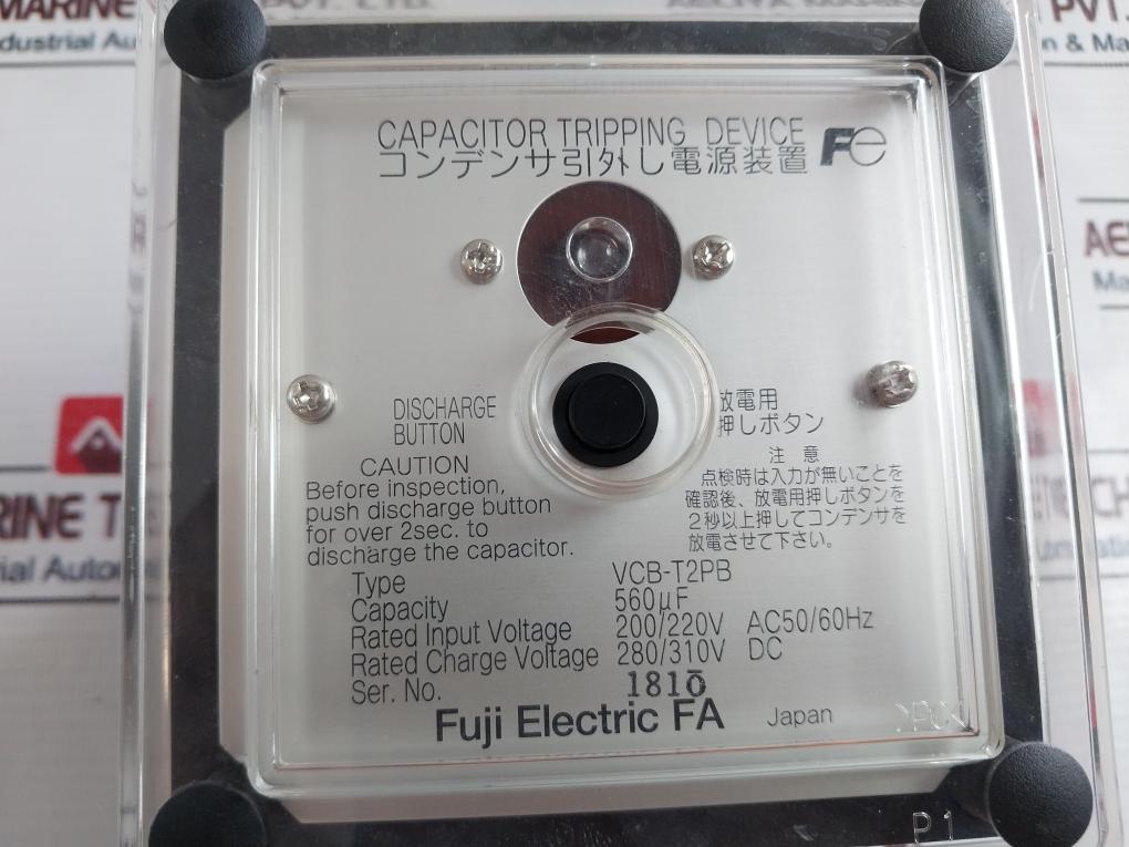 Fuji Electric Vcb-t2Pb Capacitor Tripping Device 560µF 220/220Vac 50/60Hz