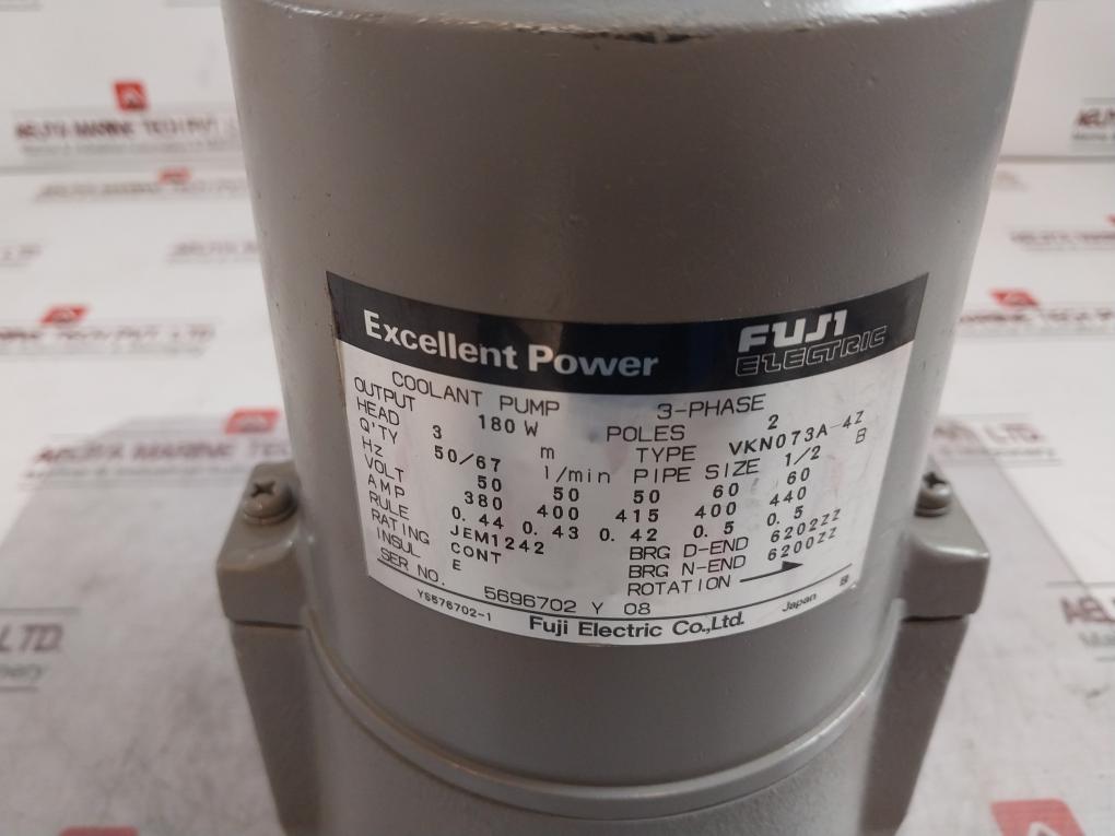 Fuji Electric Vkn073A-4Z Coolant Pump 6202Zz Ys576702-1 6909 180 W