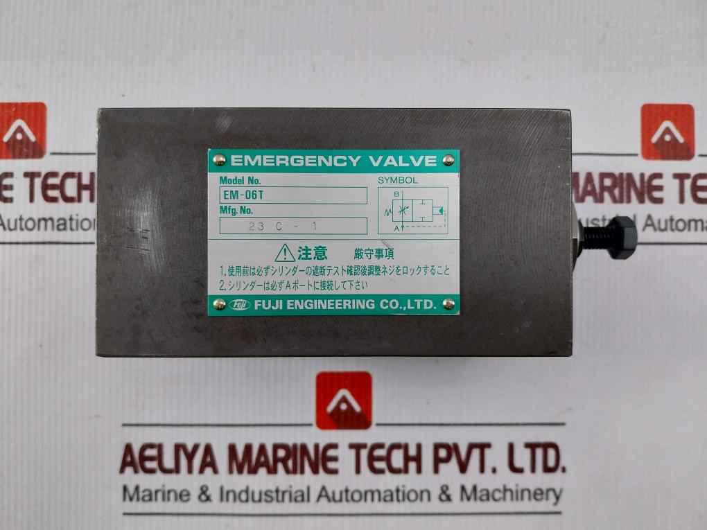 Fuji Engineering Em-06T Emergency Valve 19L-2