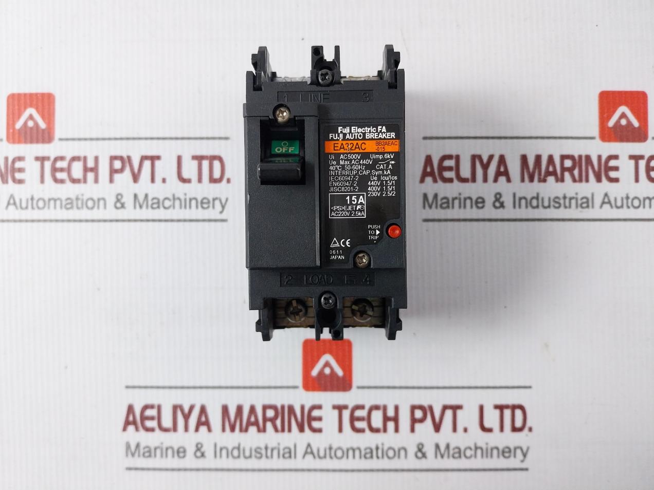 Fuji Electric Ea32Ac Molded Case Circuit Breaker 50-60Hz/500V