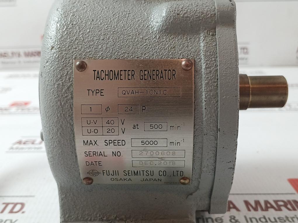 Fuji Seimitsu Qvah-10N1C Tachometer Generator 40V 5000 Rpm