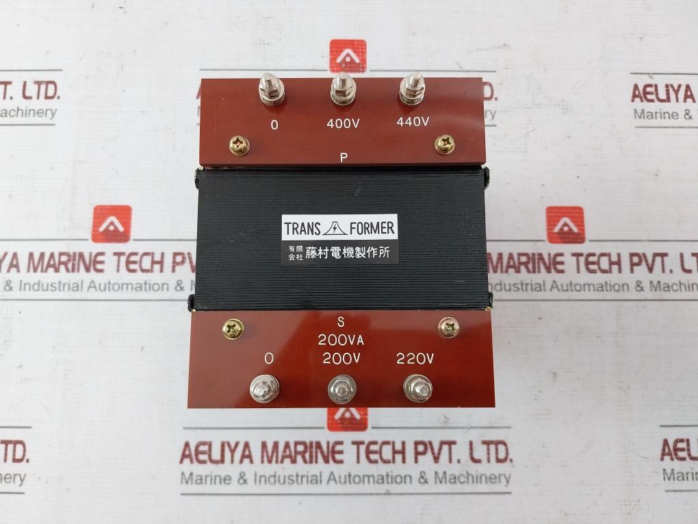 Fujimura Electric 200Va Transformer 400 440V 50-60Hz