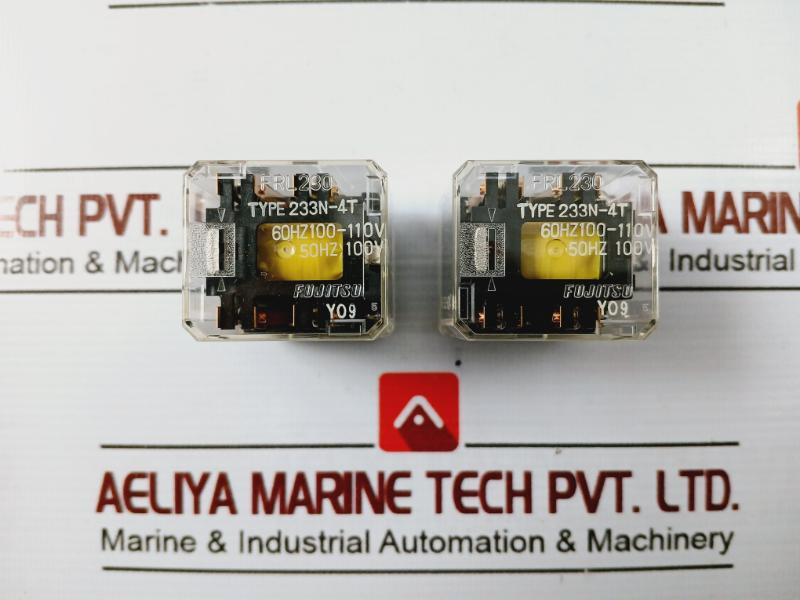 Fujitsu 233N-4T Auxiliary Relay 60Hz 100-110V N580-2333-n014