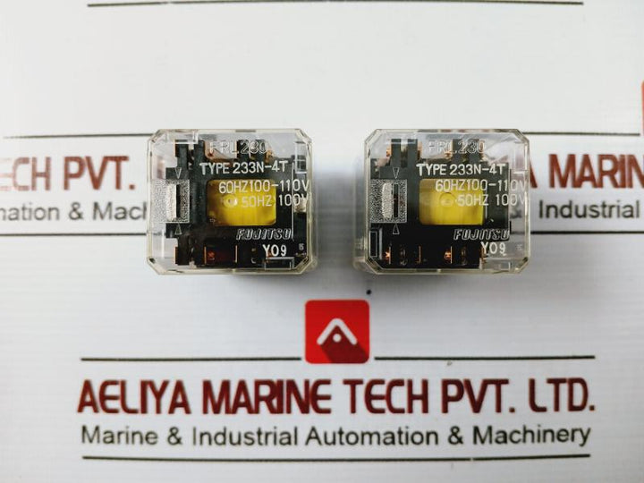 Fujitsu 233N-4T Auxiliary Relay 60Hz 100-110V N580-2333-n014