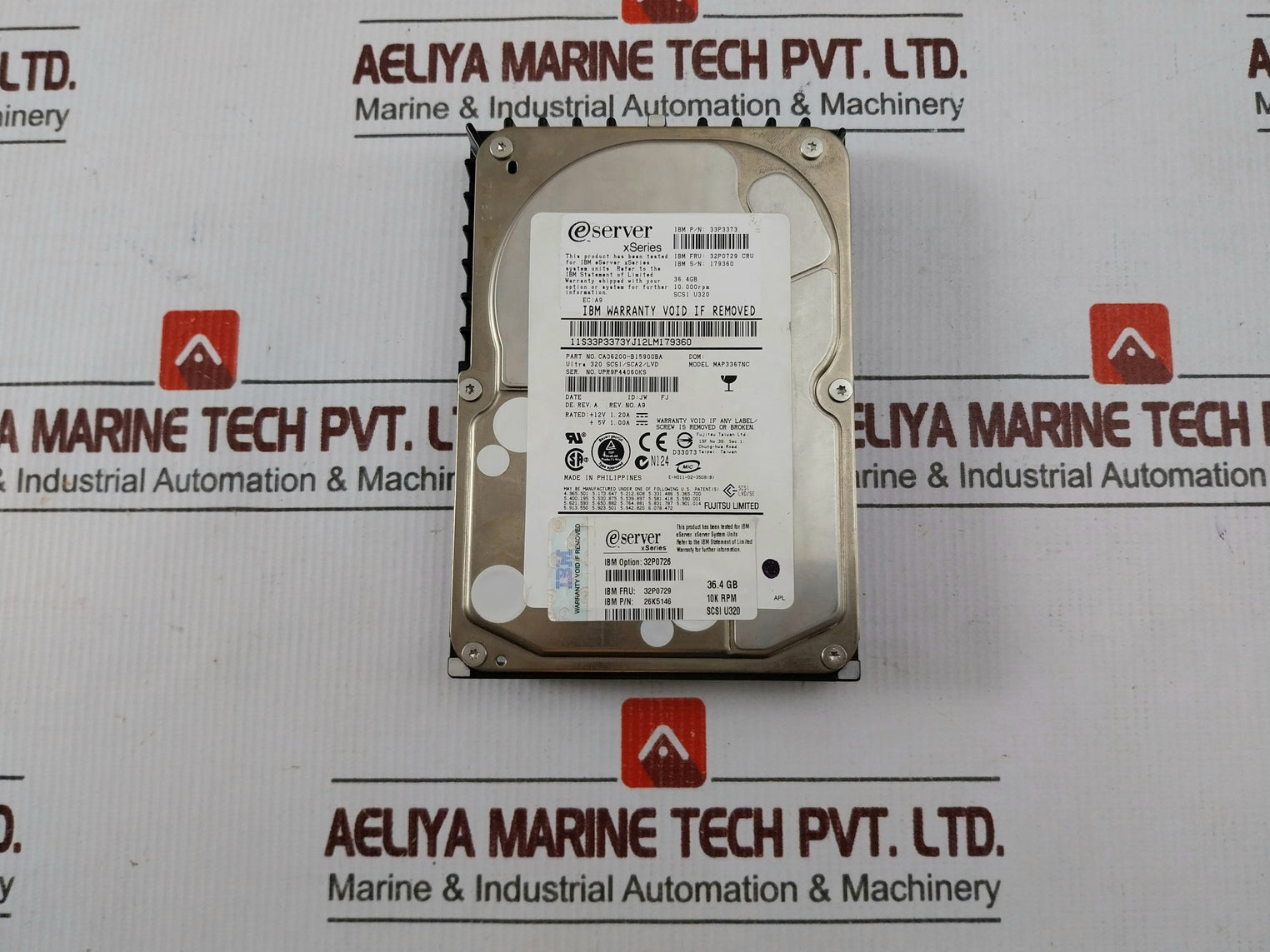 Fujitsu 33p3373 Scsi Ulra320 Hard Disk Drive Map3367nc 36.4gb 10,000 Rpm 12v 1.2