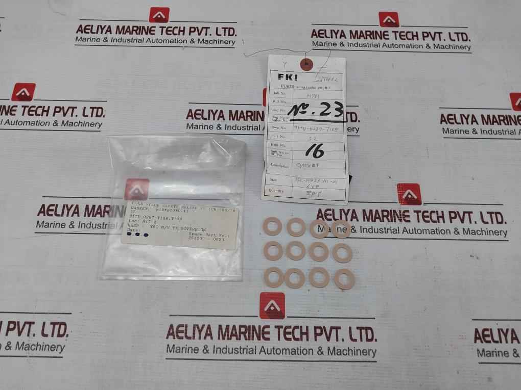 Fukui Seisakusho 34 Safety & Relief Valve M Gasket (Inlet Piece) Kit V7010