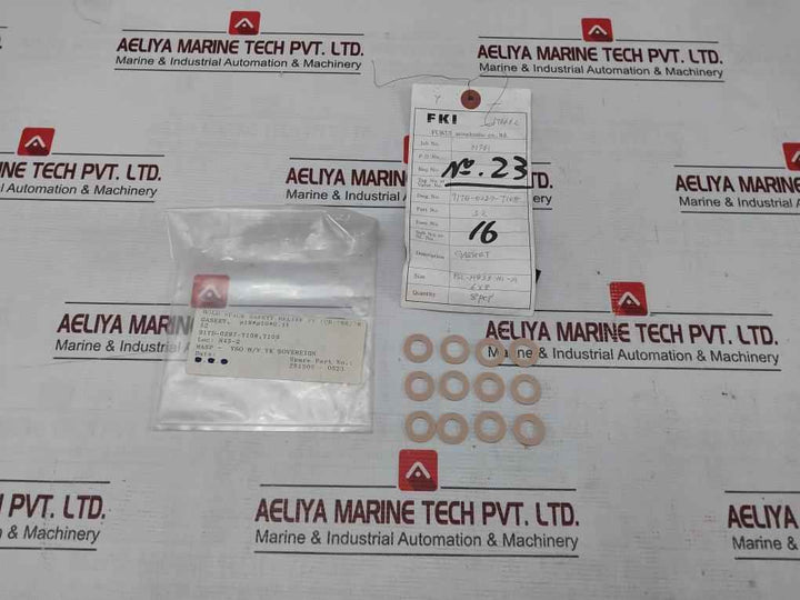 Fukui Seisakusho 34 Safety & Relief Valve M Gasket (Inlet Piece) Kit V7010