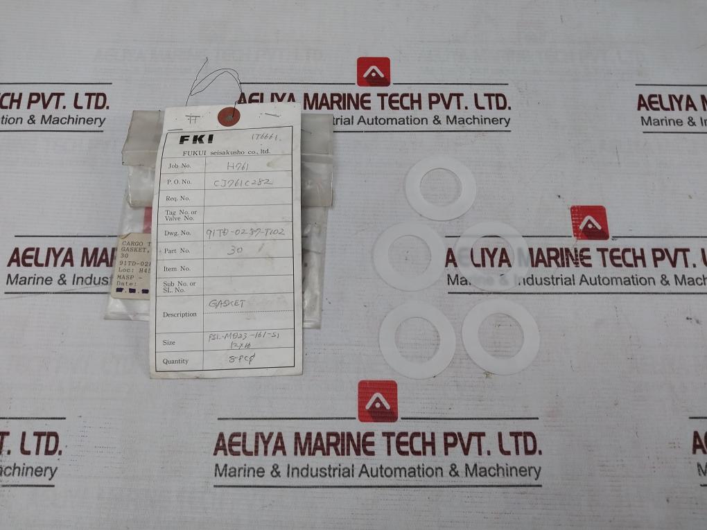Fukui Seisakusho 34 Safety & Relief Valve M Gasket (Inlet Piece) Kit V7010