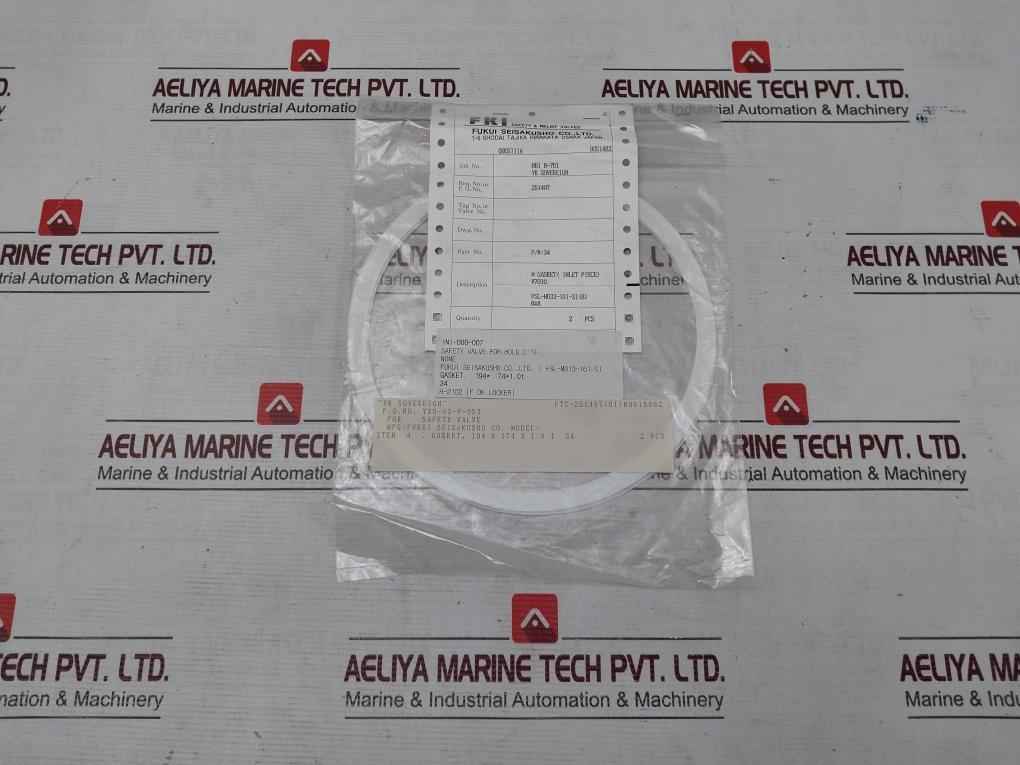 Fukui Seisakusho 34 Safety & Relief Valve M Gasket (Inlet Piece) Kit V7010