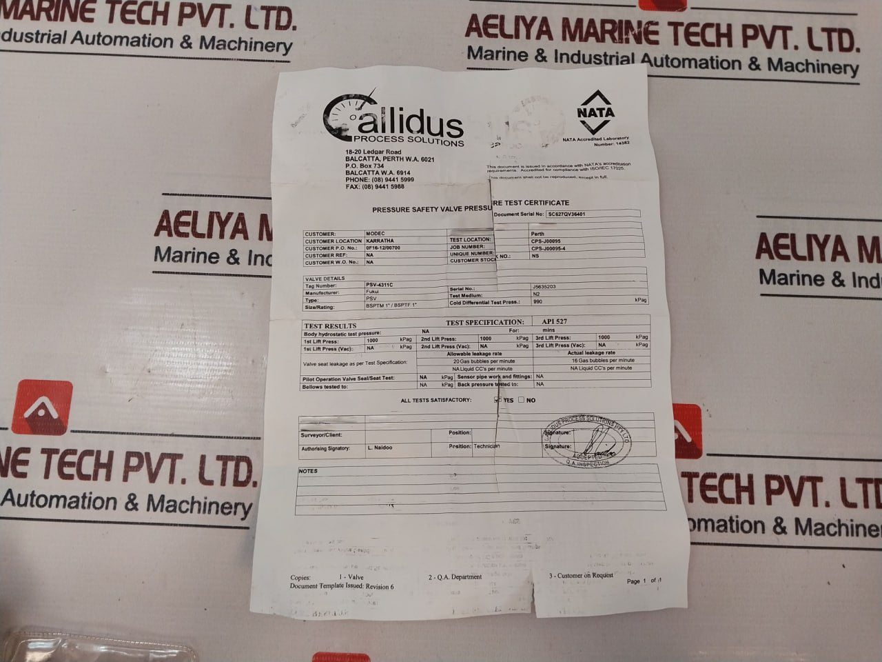 Fukui Fb4X Pop Safety Valve