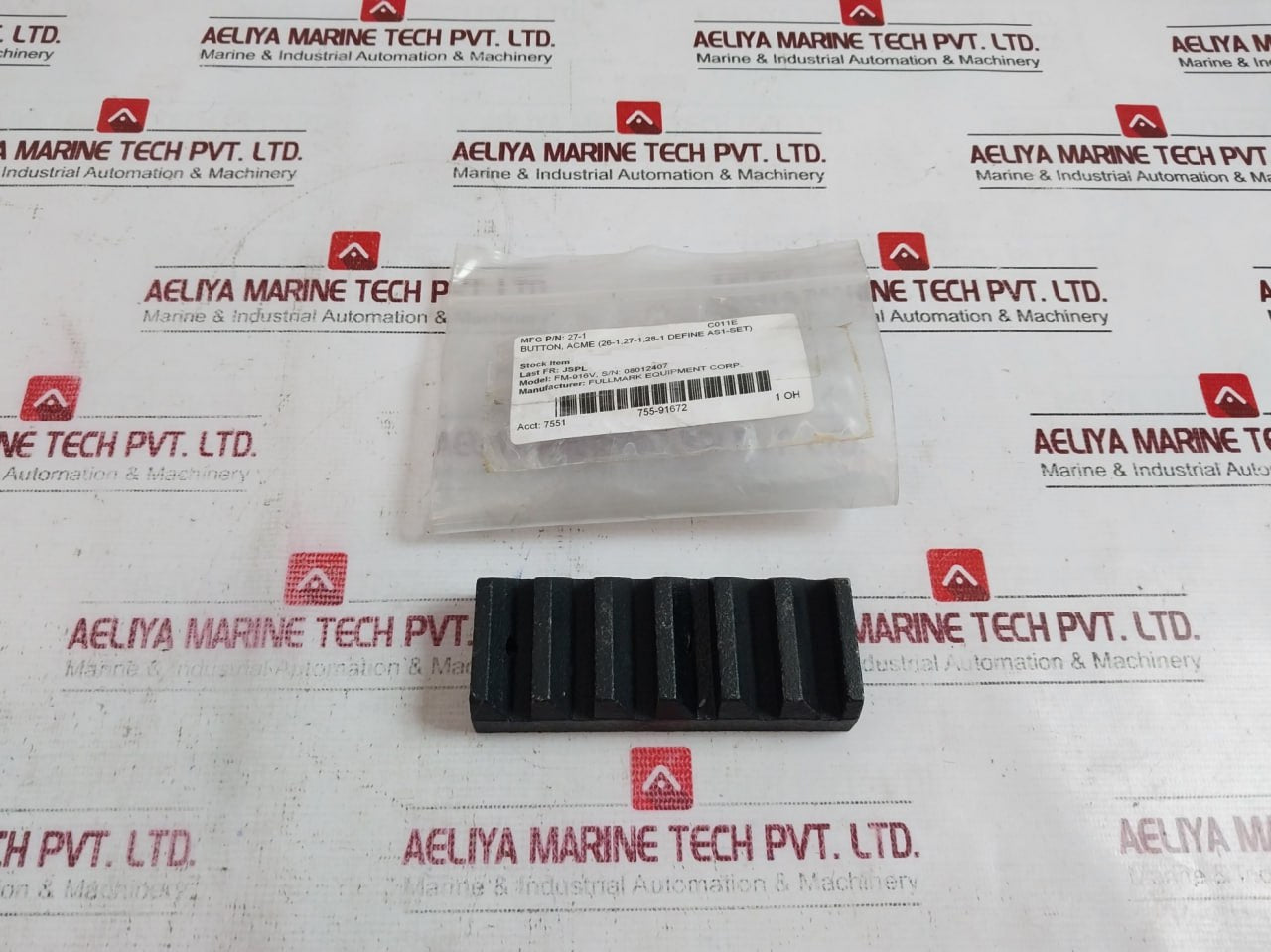 Fullmark Equipment Fm-916V Acme Button Black Rubber Pad 27-1