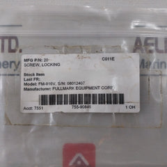 Fullmark Equipment Fm-916V Locking Screw
