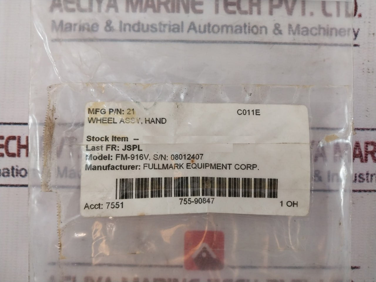 Fullmark Equipment Fm-916V Wheel Hand Assembly