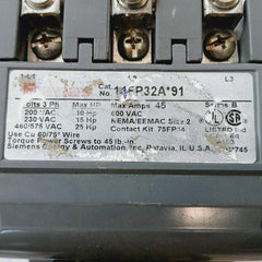 Furnas 14fp32a*91 Bi-metal Overload Relay 600 Vac