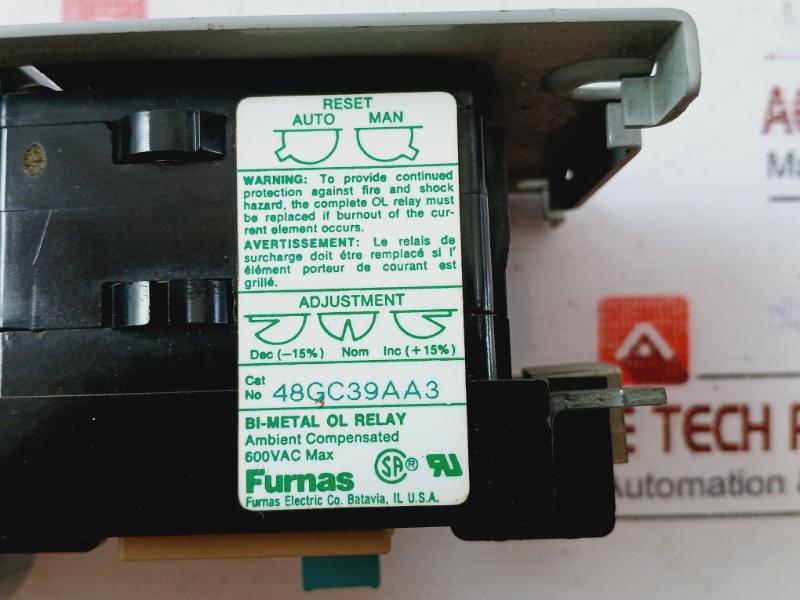 Furnas 14fp32a*91 Bi-metal Overload Relay 600 Vac