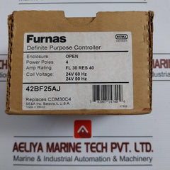 Furnas 42Bf25Aj 4 Pole Definite Purpose Controller 24V 50/60Hz Fl 30A
