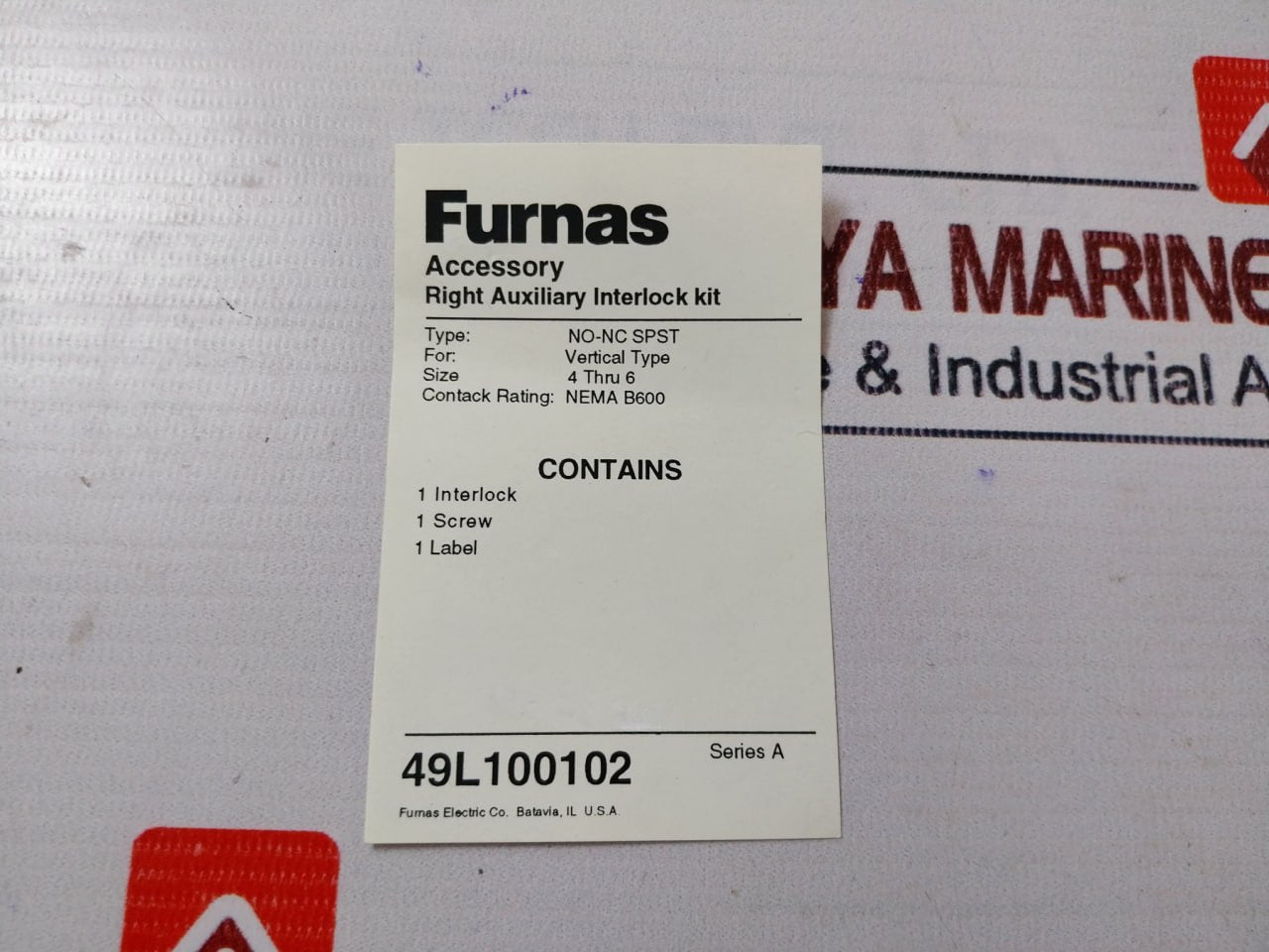 Furnas 49L100102 Right Auxiliary Interlock Kit